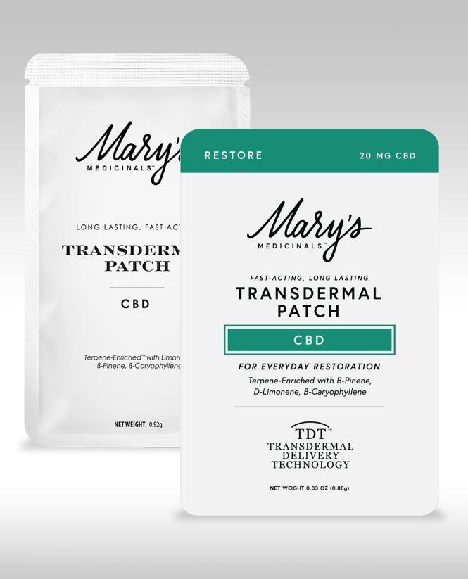 MARY'S MEDICINAL CBD "RESTORE" TRANSDERMAL PATCH