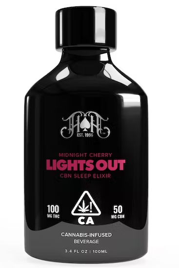 HEAVY HITTERS LIGHTS OUT  MIDNIGHT CHERRY 100MG ELIXIR