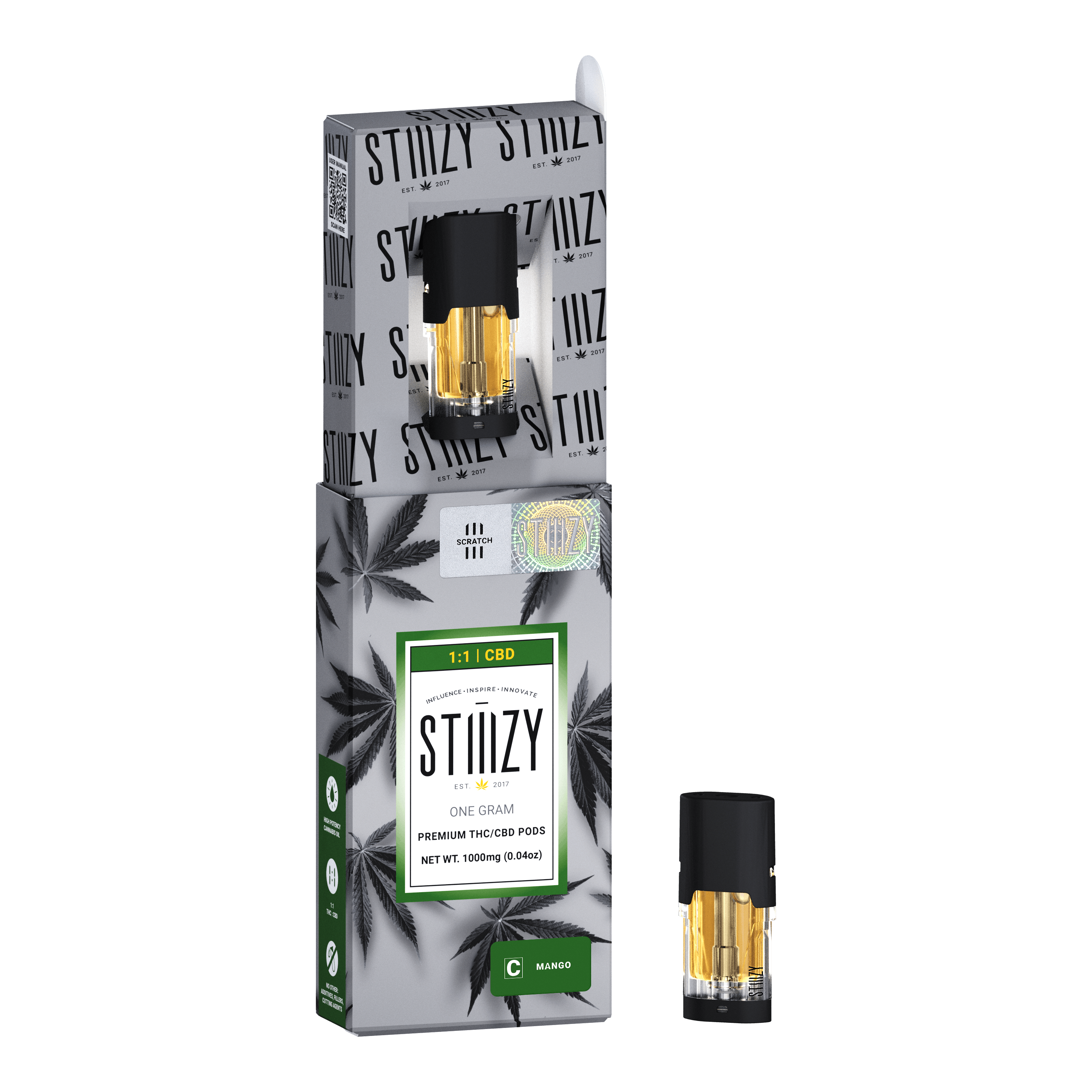 STIIIZY MANGO 1:1 CBD 1G POD