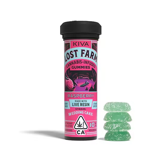 Kiva'S Raspberry 'Wedding Cake' Lost Farm  100 Mg