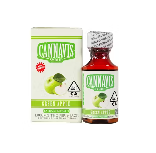 CANNAVIS GREEN APPLE EXTRA STRENGTH SYRUP 1000MG