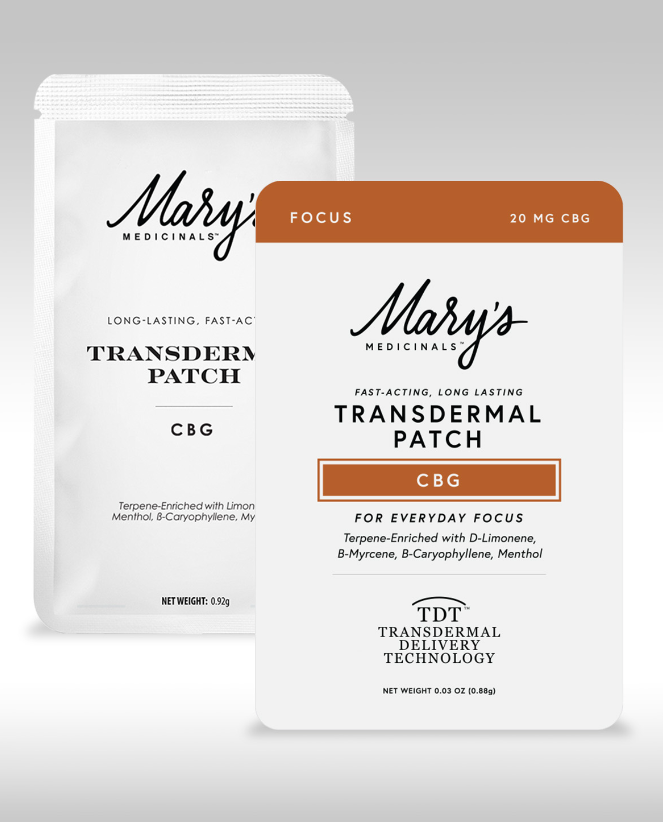 Mary'S Medicinal Cbg "Focus" Trandermal Patch